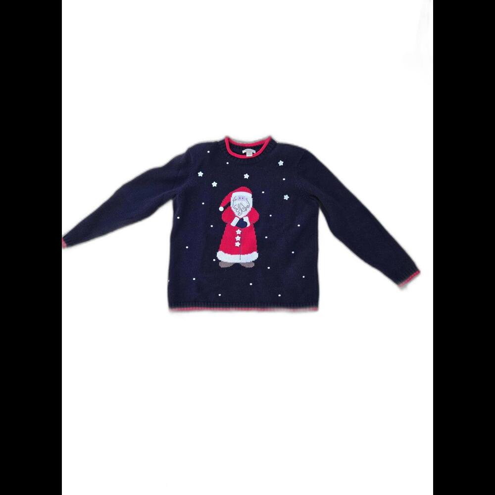 Ugly Christophers & Banks Festive Santa Sweater - Medium